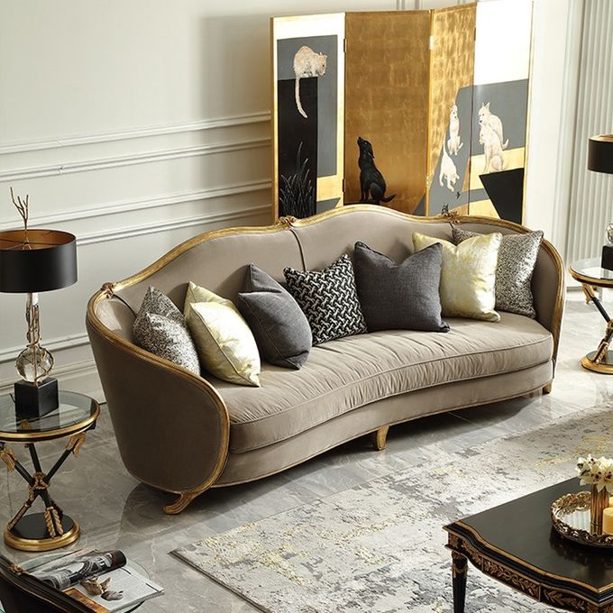 French Antique Hotel Lobby Furniture Office Room Sofa Sets 0