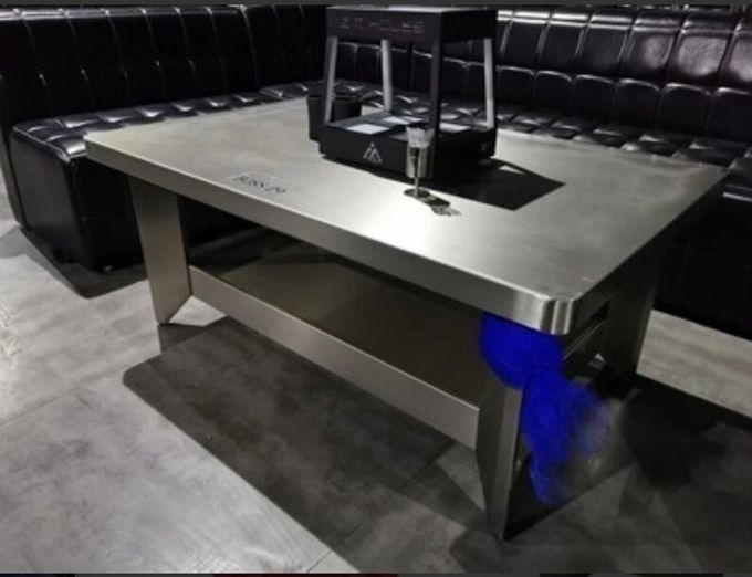 High Grade Multi Function Bar Hotel Coffee Table With Black Sofa Set 2
