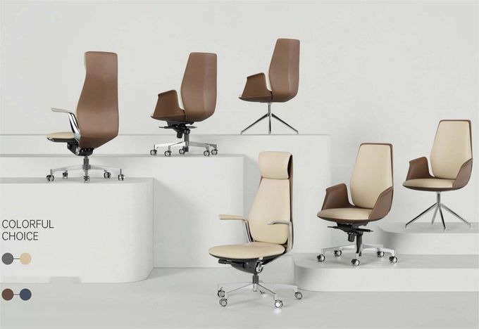 Modern Office Swivel Chair Hotel Study Room High Back Comfortable Leather Chair 0