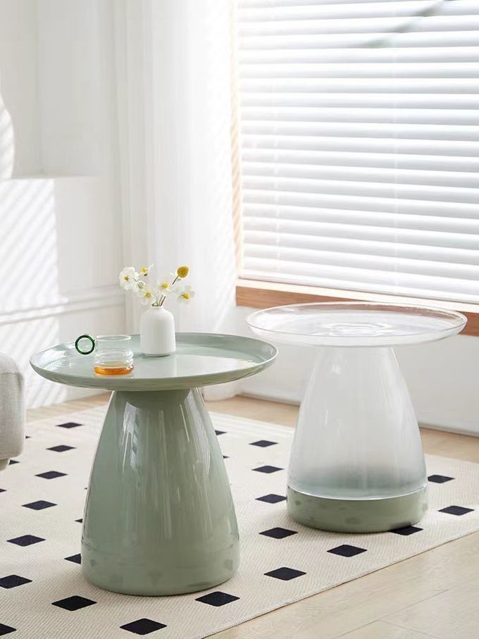 Modern Sofa Side Table Art Colour Fiberglass Bedside Chairside Table 6