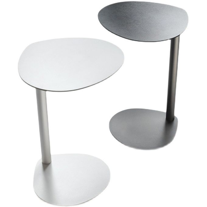 Hotel Lobby Sofa Side Table C Type Iron Coffee Table Floor Storage Corner Table 4