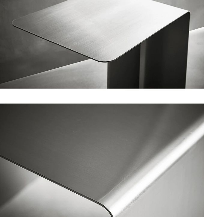 Stainless Steel C Type Couch Side Table Card Table Removable Desk Side Table 5