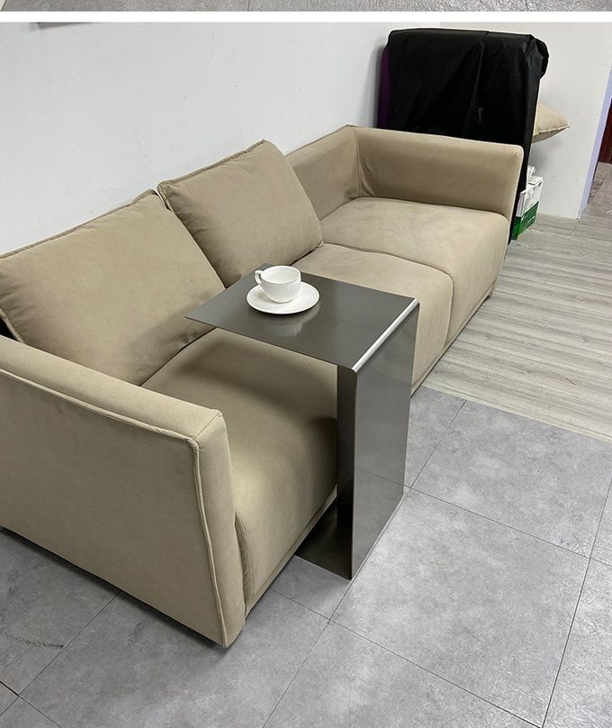 Stainless Steel C Type Couch Side Table Card Table Removable Desk Side Table 3