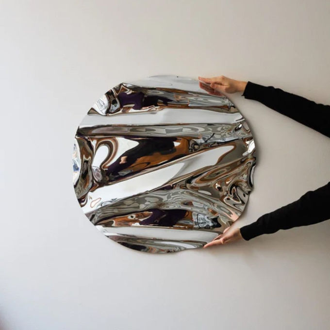 Bespoke Round Psychedelic Wall Sculpture 201 304 316 Stainless Steel Mirrors 3