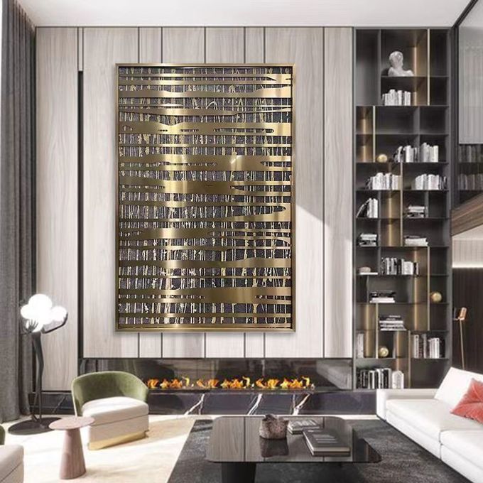 Transform Your Hotel Decor With Stainless Steel 3D Abstract Wall Screen Hanging 5
