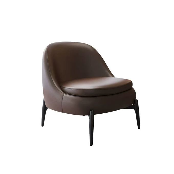 5 Star Hotel Minimalist Style Genuine Leather Sofa Business Chair And Table Set 4