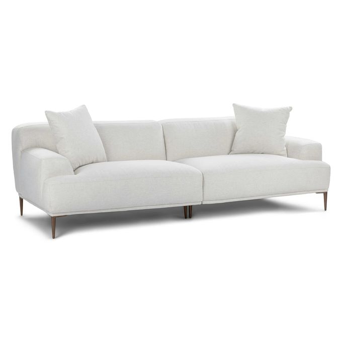 5 Star Hotel Luxury Modular Linen Fabric White Sectional Sofa For Room 0