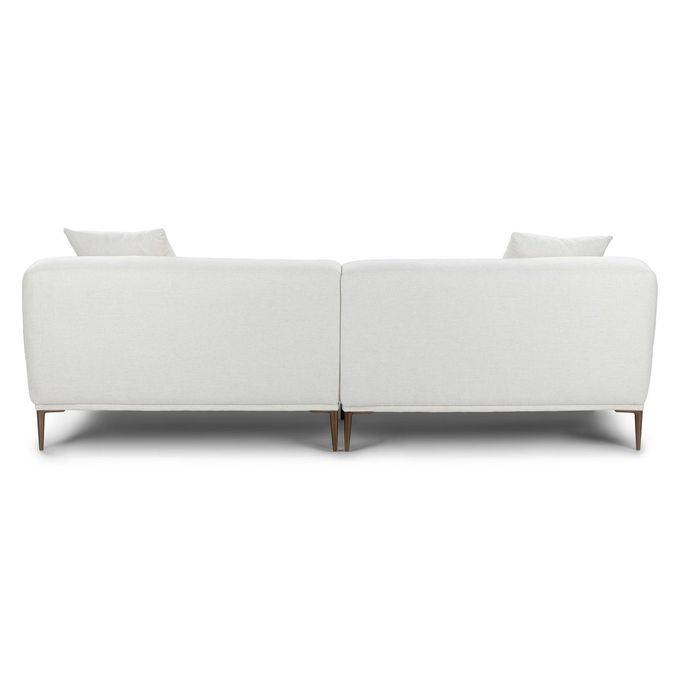 5 Star Hotel Luxury Modular Linen Fabric White Sectional Sofa For Room 2