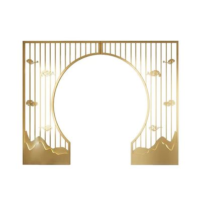 Good price 304 Stainless Steel Screen Partition Wall Hollowed Out Hotel Room Divider Screen online