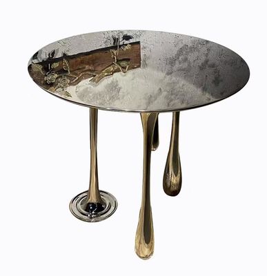 Good price Upholstery Stainless Steel Lobby Golden Coffee Table Anti Rust online