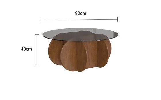 Good price Simple Light Luxury Solid Wood Acrylic Coffee Table Living Room Round Tea Table online