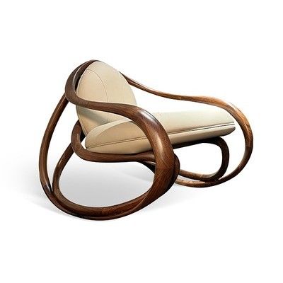 Good price Black Walnut Recliner Armchair Balcony Lazy Chair Leisure Solid Wood Chair online