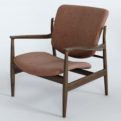 Good price Modern French Style Teak Chairs Fabric Recliner Lounge Area online