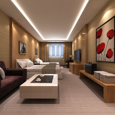 Quality MDF Wooden Bedroom Furniture Fully Furnished Five Star Hotel Resort Accommodation Suites factory