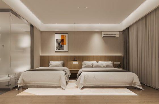 Good price International Hotel Bedroom Furniture Wood Finish Customization Project online