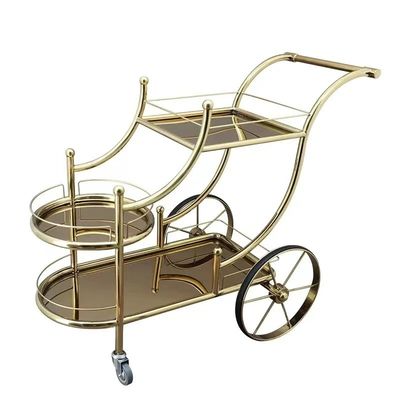 Good price Commercial Bar Trolley Hotel Restaurant Furniture Metal Venue Mobile Delivery Trolley online