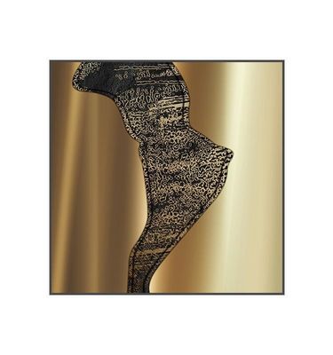 Good price Custom Golden Premium Square Wall Art Hotel Entryway Metal Decor Painting Mural online