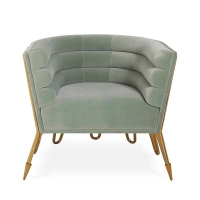 Buy Customised Hotel Stainless Steel Single Sofa Chair With Optional Fabric And Metal Legs online manufacture