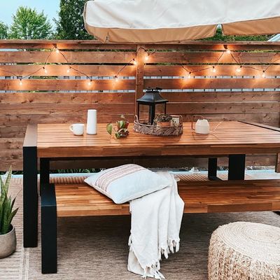 Good price 5 Star Hotel Wooden Outdoor Dinning Table Bench Set  Contemporary online