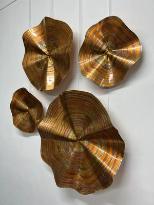 Good price Hand Painted 5 Star Hotel Luxury Metal Copper Wall Sculpture online